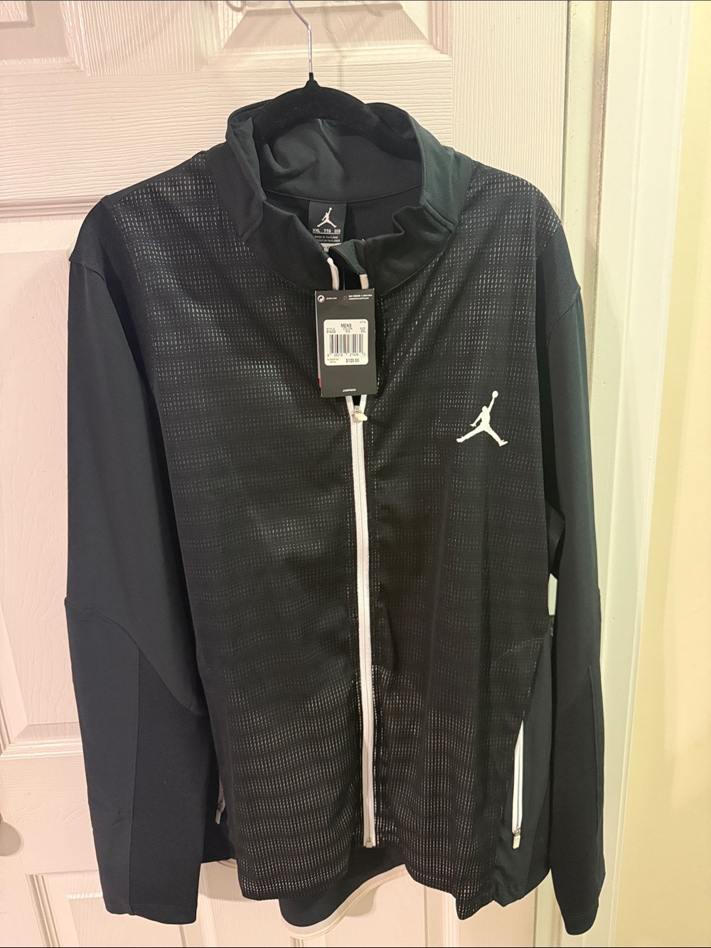 Jordan Black Full-Zip Performance Jacket with White Jumpman